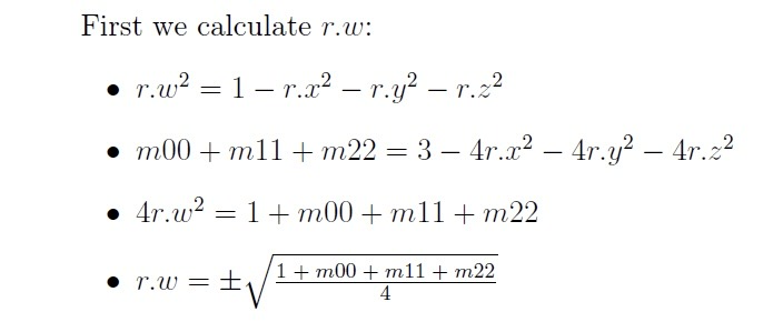 Calculate r.w